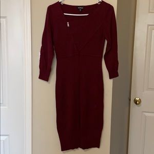 Bebe zipper top sweater dress